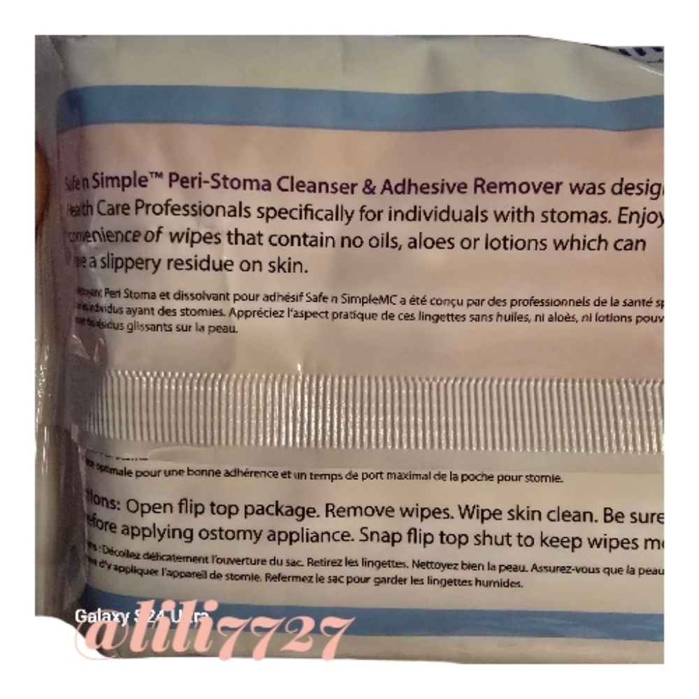 Safe And Simple Peri-Stoma Adhesive Remover 50 Thick And Soft Ostomy Care 3pks! - Picture 7 of 9